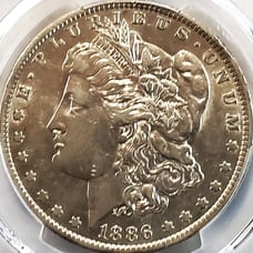 Key 1886-O Morgan 1 PCGS AU53