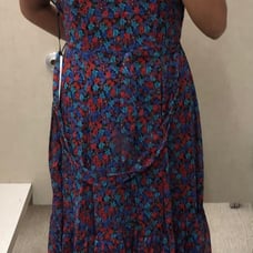 Calvin Klein Floral V-neck Midi Dress