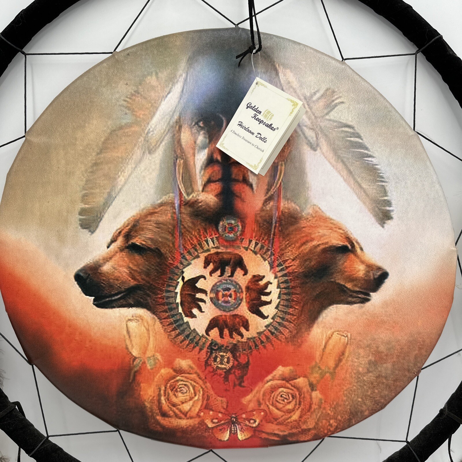 Golden Keepsakes Collection Large Native American Dream Catcher 24" Diameter NWT