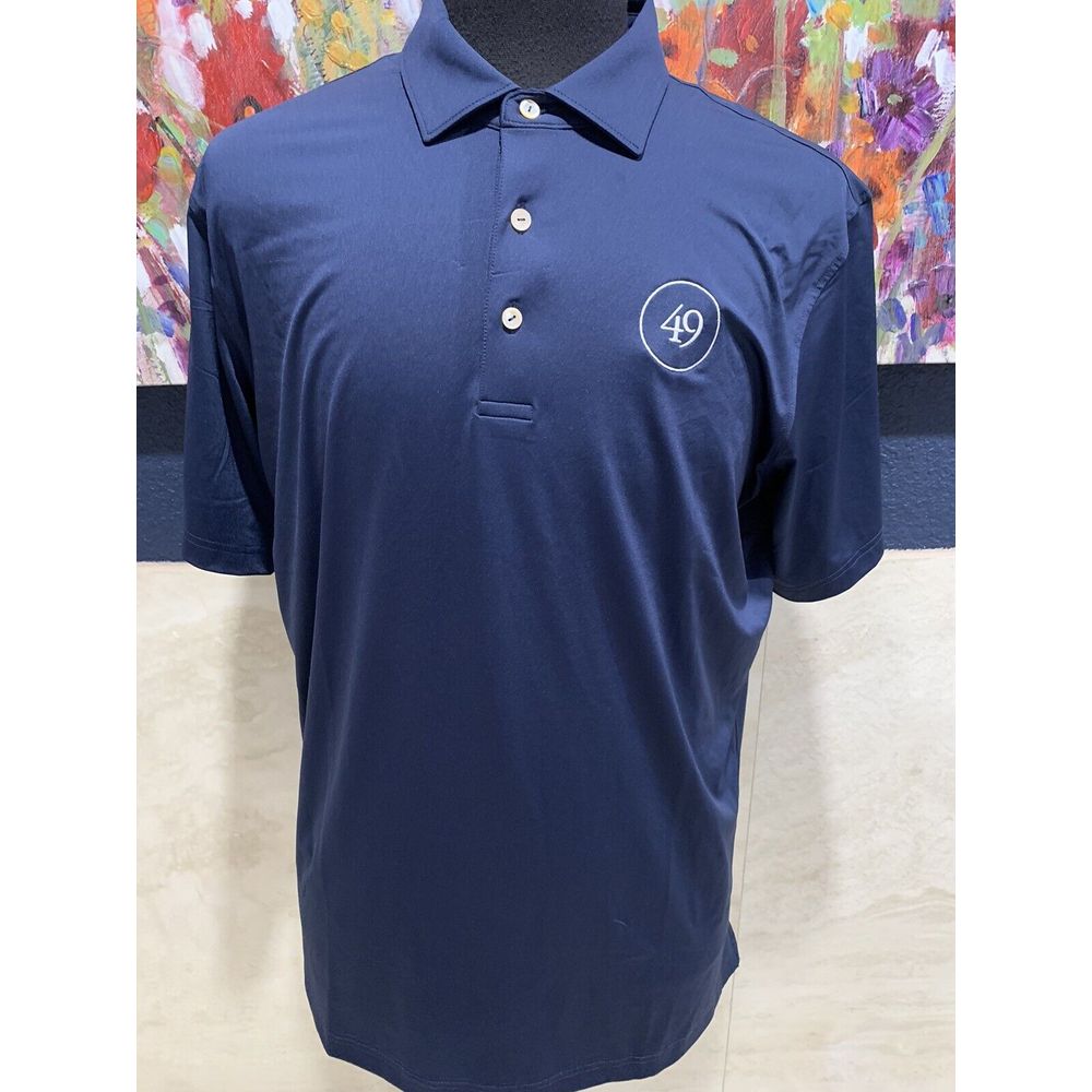 Peter Millar Summer Comfort Men's Sz L Navy Polo Shirt Golf