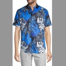 Robert Graham BROOKCREST Tropical Floral Short Sleeve Classic Fit Shirt L NWT