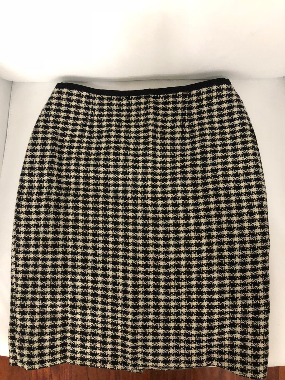 Tory Burch HoundStooth style wool skirt
