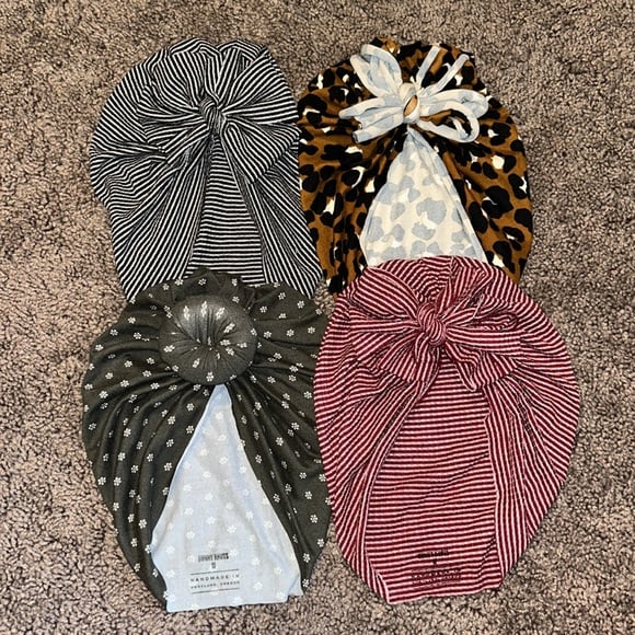 Bunny Knots toddler size medium ages 1-4 turban hats bundle!!