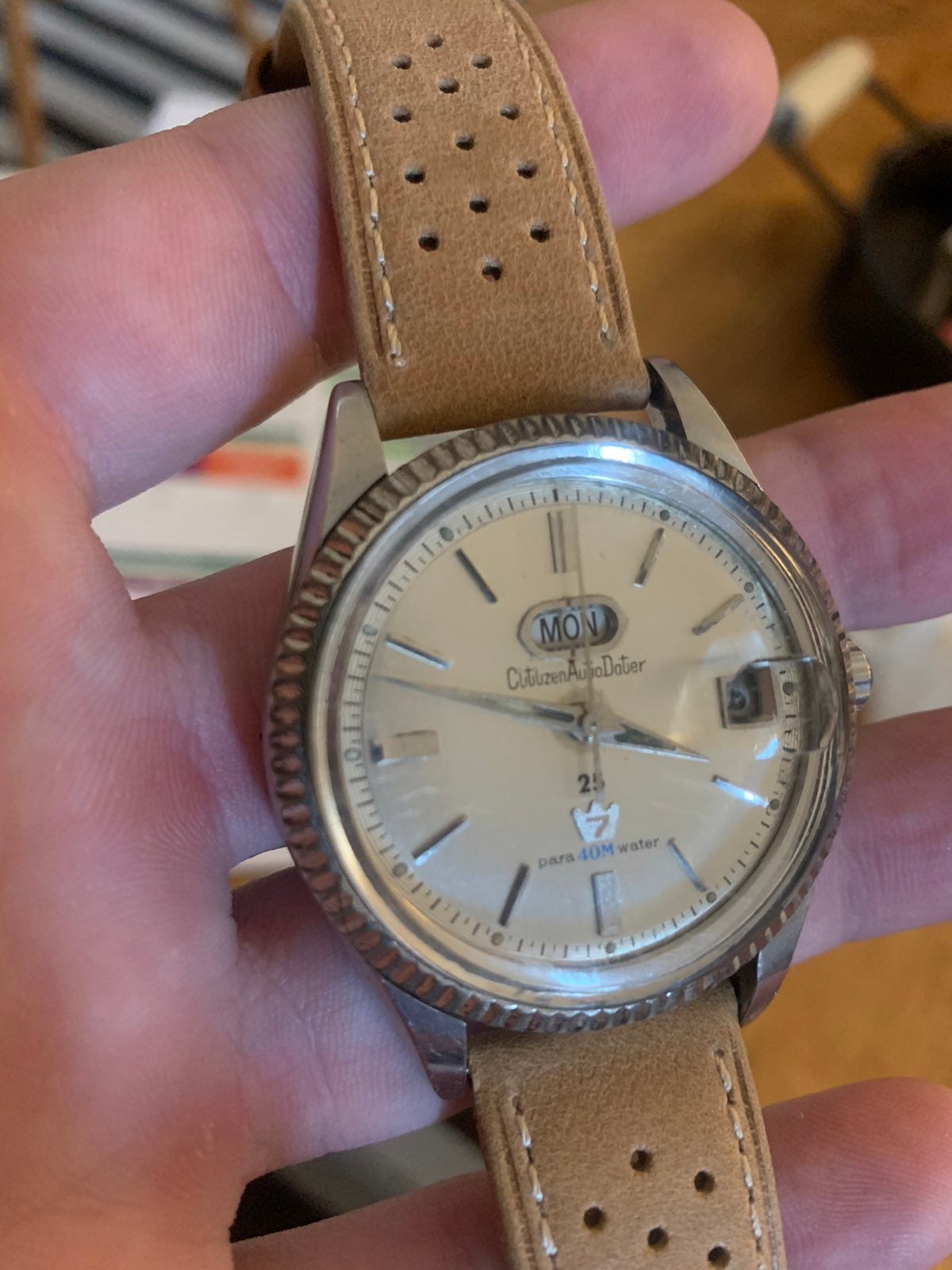 Vintage Citizen auto dater watch