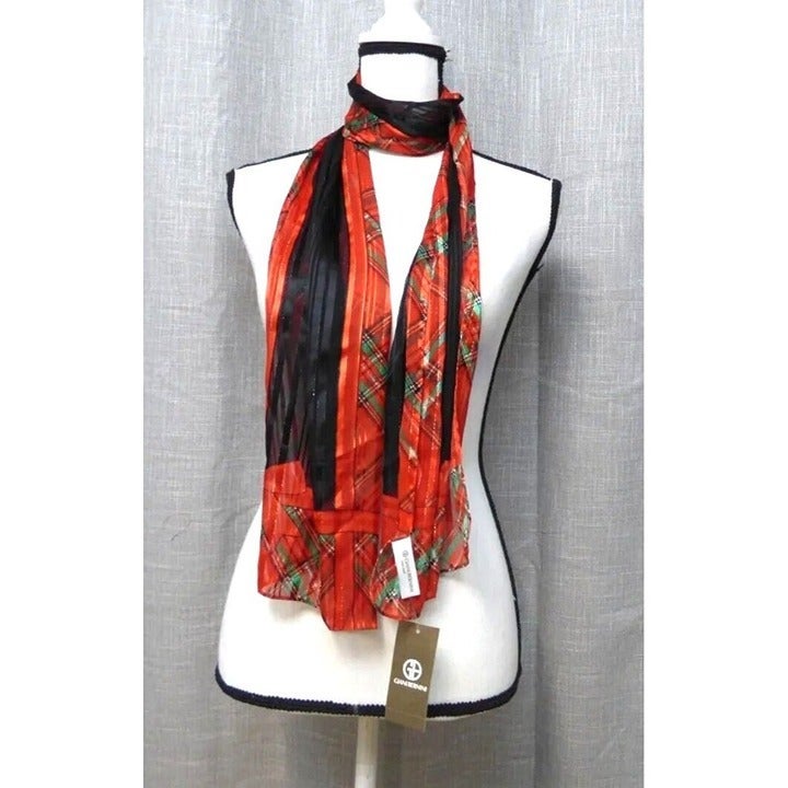 Giani Bernini All Wrapped Up Holiday Oblong Scarf Black Multi OS Giani Bernini All Wrapped Up Holiday Oblong Scarf Black Multi OS
