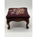 VINTAGE PETIT POINT EMBROIDERED OTTOMAN FOOTSTOOL FURNITURE HOME DECOR