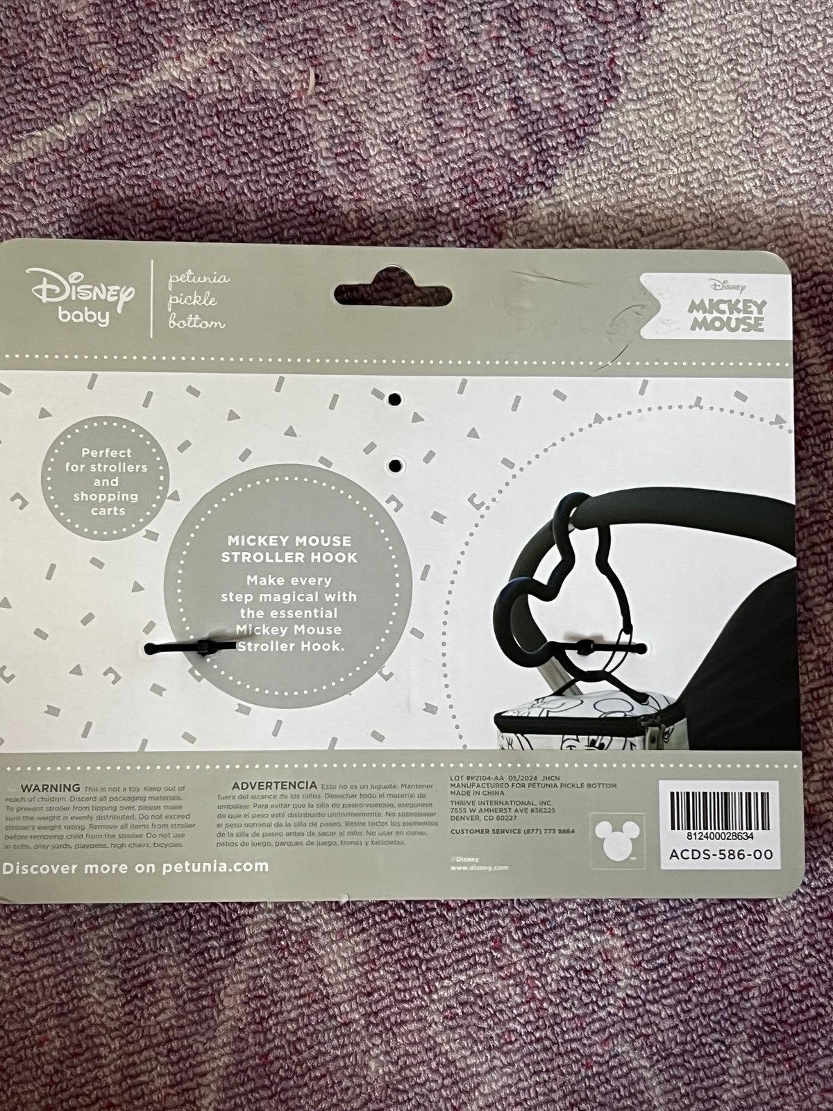 mickey stroller clip
