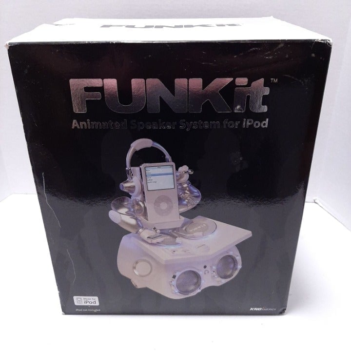 KNG FUNKIT Animated DJ Vintage APPLE iPod Speaker Docking Station NIB ~Rare~
