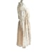 Vintage 70s-80s Cachet by Bari Protas Champagne Gold Lacey Cocktail Dress Sz 7/8