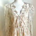 Vintage 70s-80s Cachet by Bari Protas Champagne Gold Lacey Cocktail Dress Sz 7/8