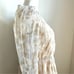Vintage 70s-80s Cachet by Bari Protas Champagne Gold Lacey Cocktail Dress Sz 7/8