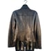 BCBG MAXAZRIA womens L lambs leather biker moto riding jacket black