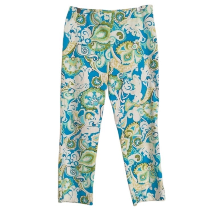 SIGRID OLSEN Colorful Paisley Print Pants. (Size/ 8)