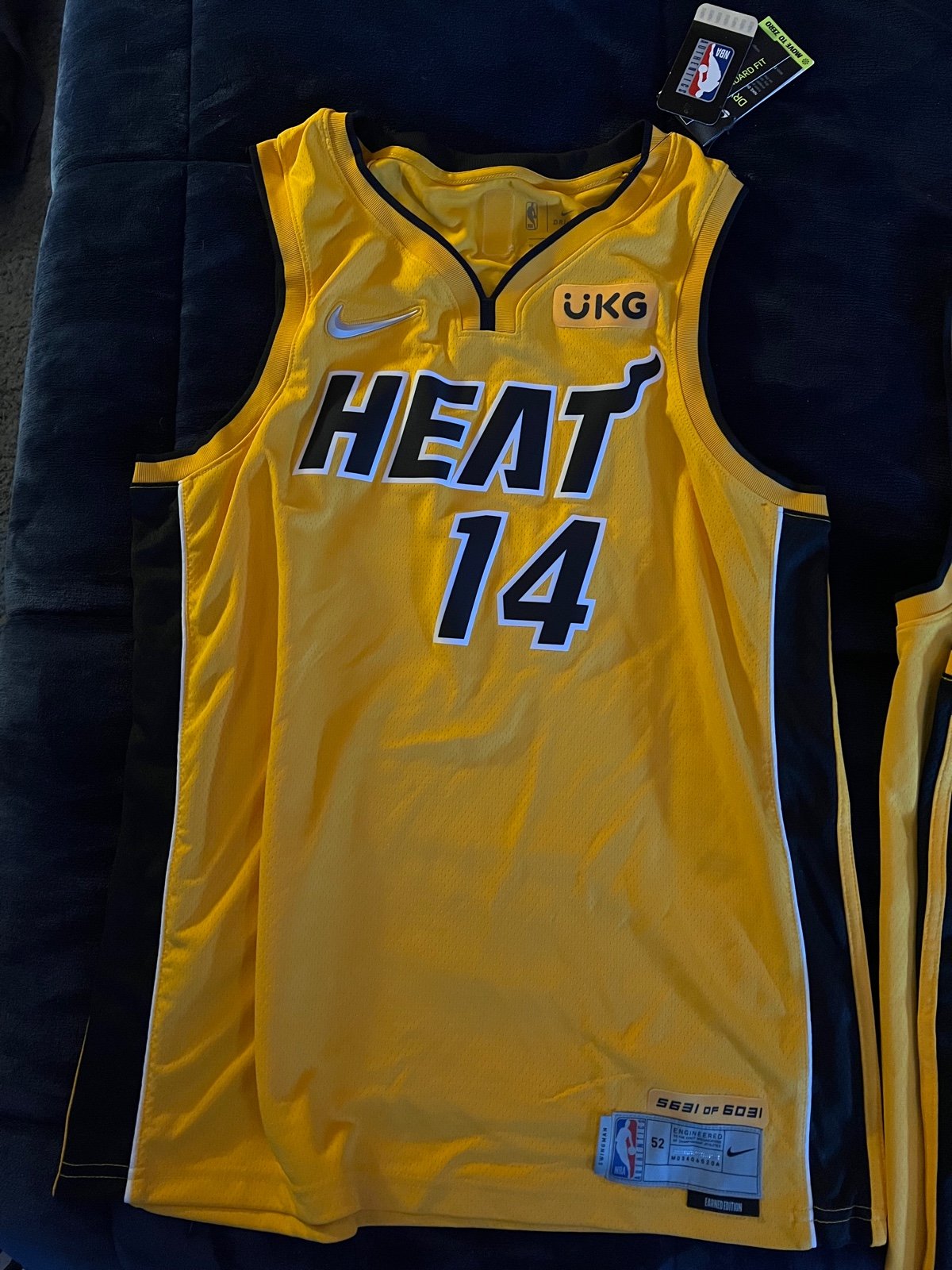 Miami Heat Trophy Gold Limited Edition Numbered /6031 Jerseys *LOT OF 7*