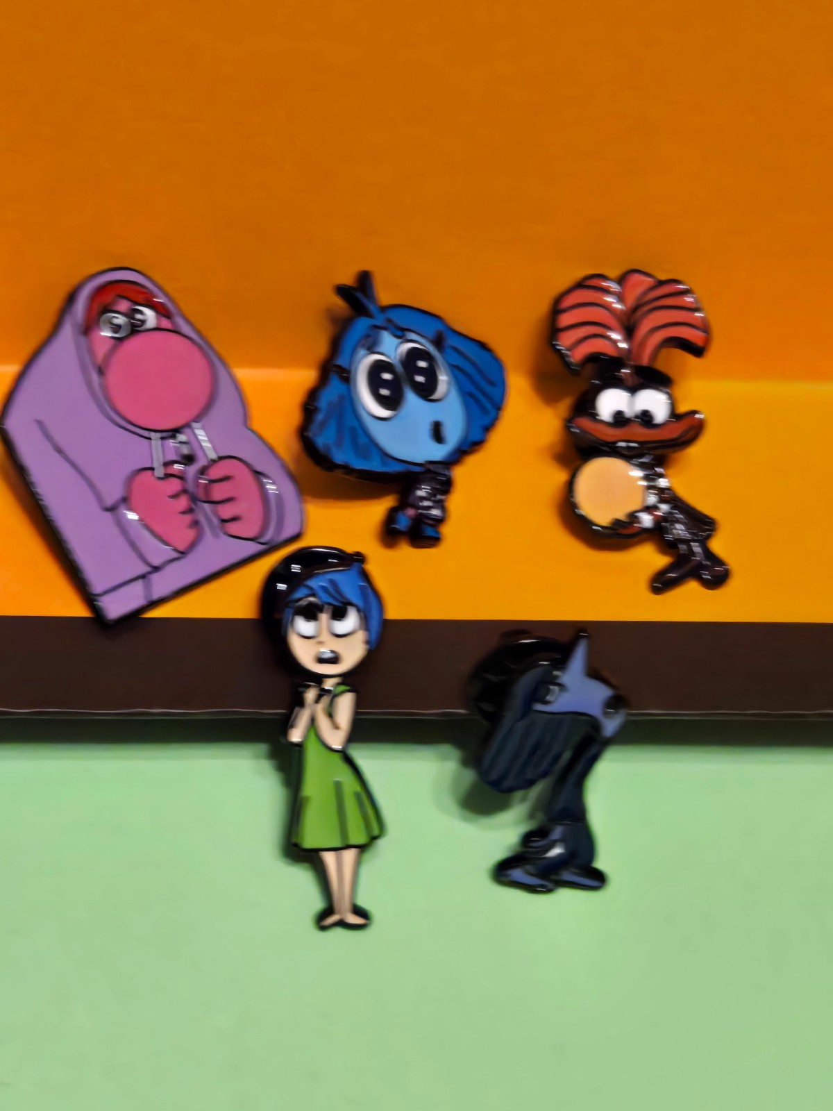 Disney Inside Out 2 Characters Enamel Metal Pin Combo Set
