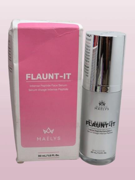 MAELYS FLAUNT-IT INTENSE PEPTIDES FACE SERUM 1 OZ BOXED EXP: 2026