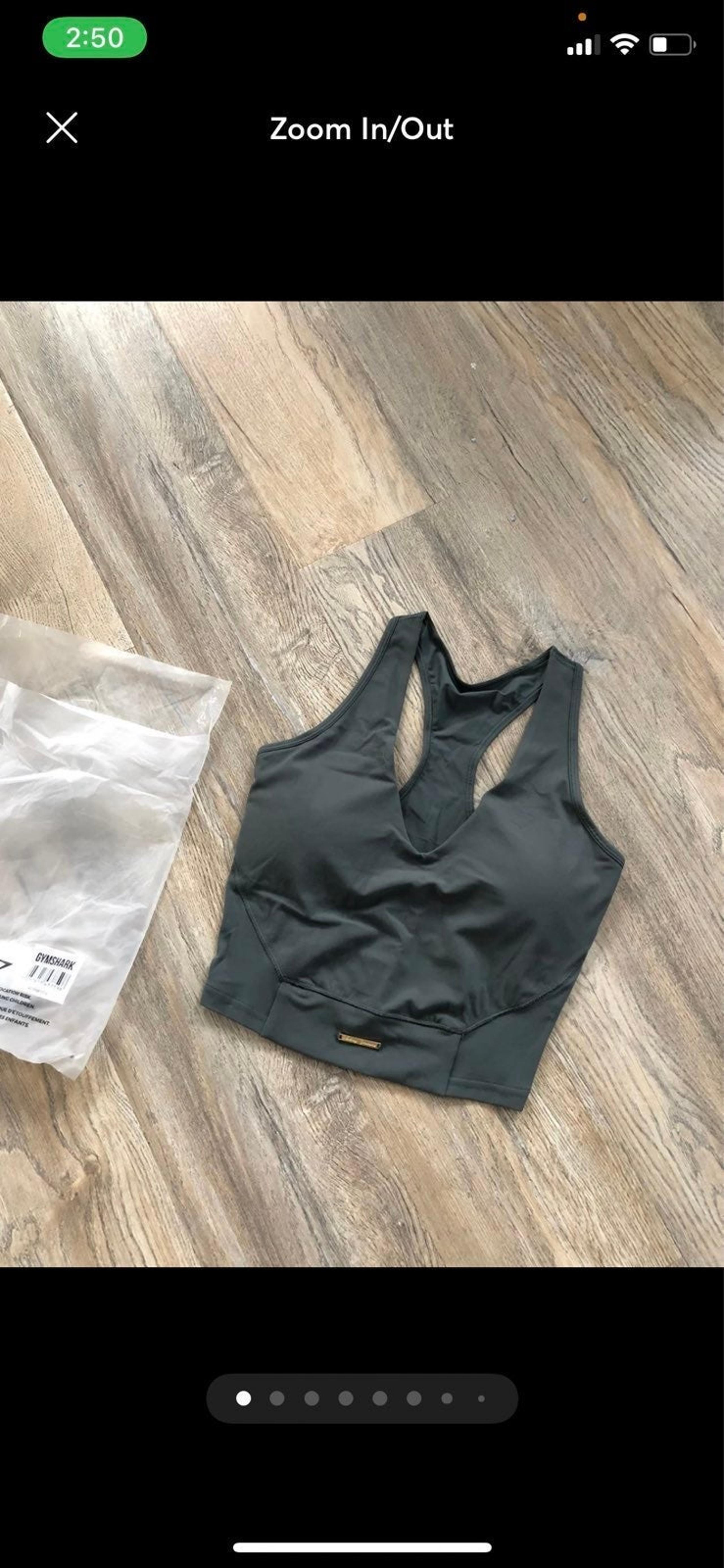 Gymshark Whitney Crop Tank Bra Small Eucalyptus