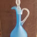 Vintage Empoli Glass Ewer with stopper and six cordial glasses