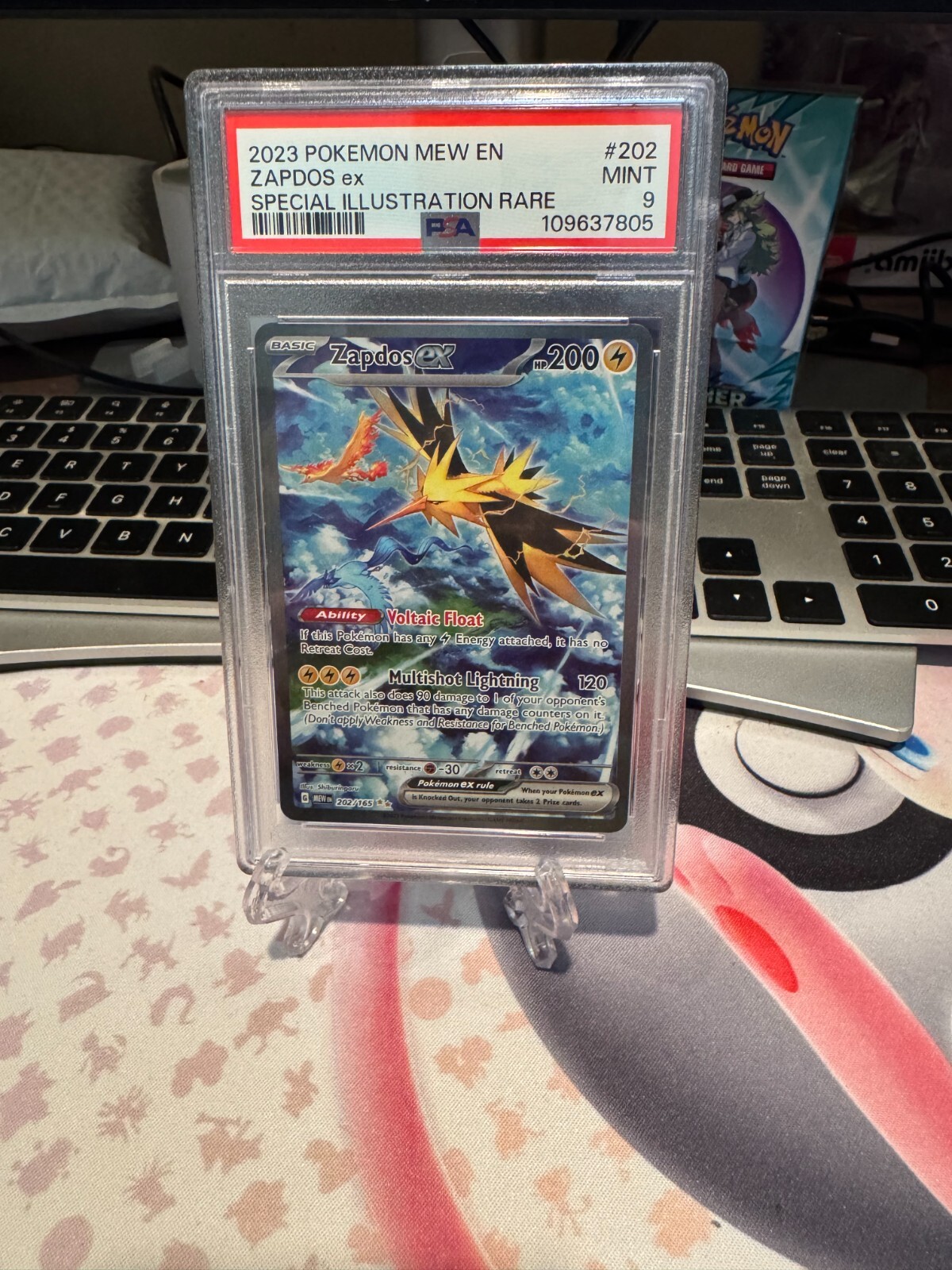 PSA 9 2023 POKEMON MEW EN-151 202 ZAPDOS EX SPECIAL ILLUSTRATION RARE