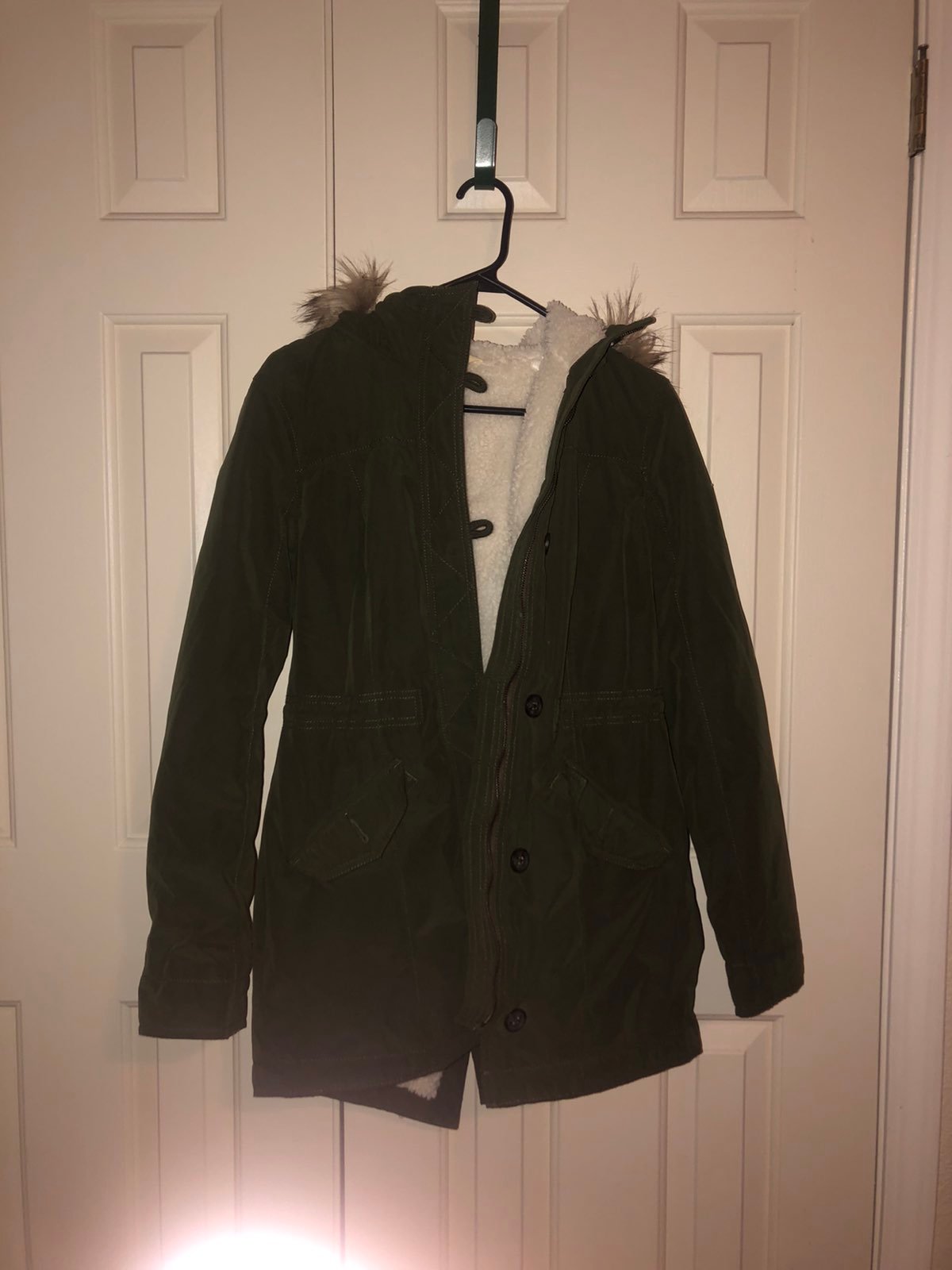 Hollister Hooded Sherpa Coat