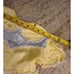 Vtg Baby Girls 18 Month Yellow Gray Lace Pockets Bow Satin Dress