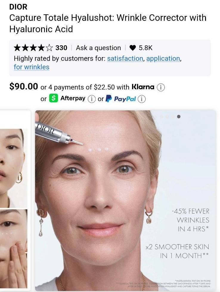 Dior Capture Totale Hyalushot Wrinkle Corrector