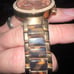 Michael Kors Ladies Tortoise Shell Watch with Rosegold and Bling (Needs Battery)