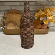 Wicker wrapped bottle