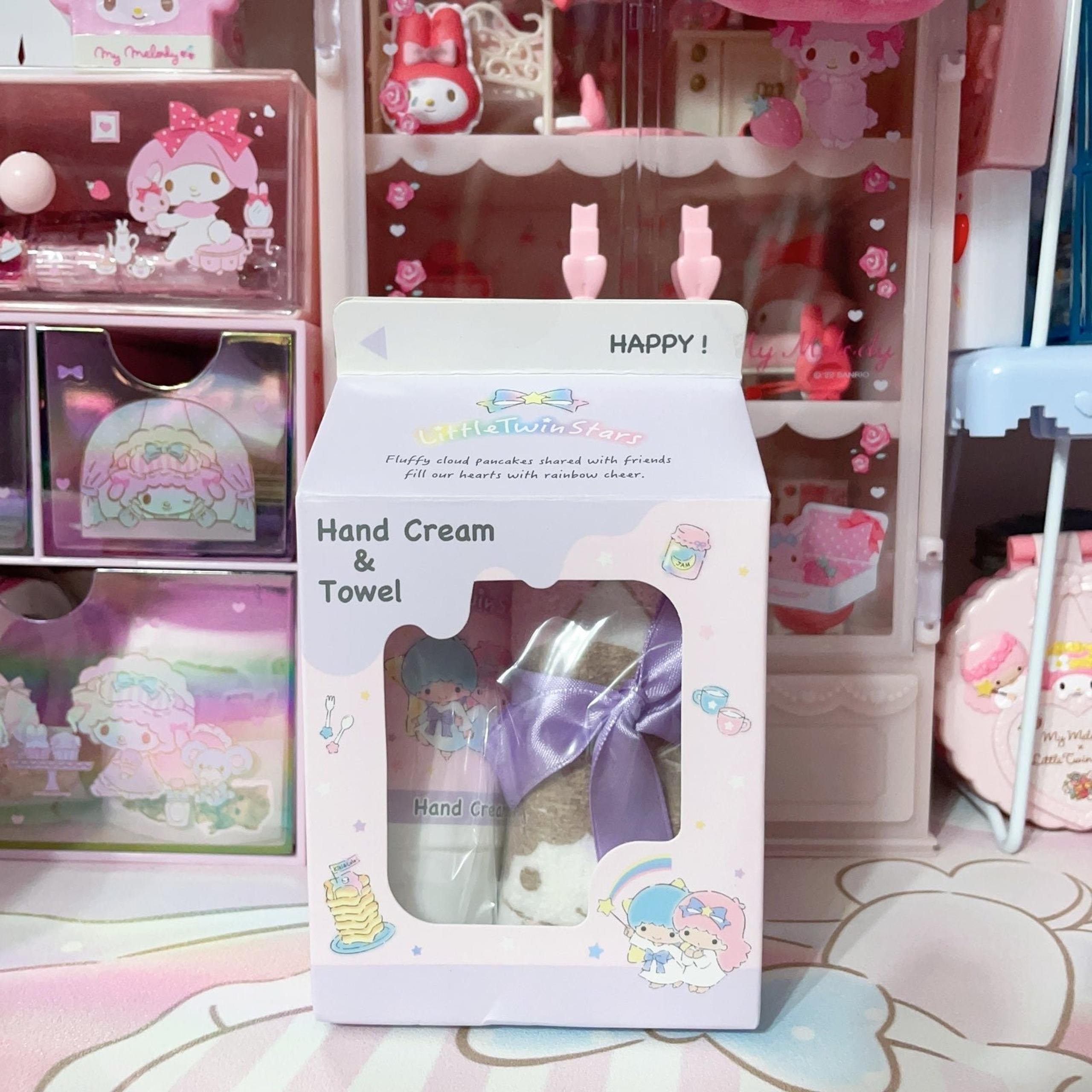 Rare 2021 Sanrio Little Twin Stars Hand Care Gift Hand Cream & Towel Set