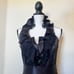 White House Black Market Silk Lace Trim Little Black Dress Silk Sash in Size 04.