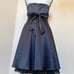 White House Black Market Silk Lace Trim Little Black Dress Silk Sash in Size 04.