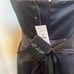 White House Black Market Silk Lace Trim Little Black Dress Silk Sash in Size 04.