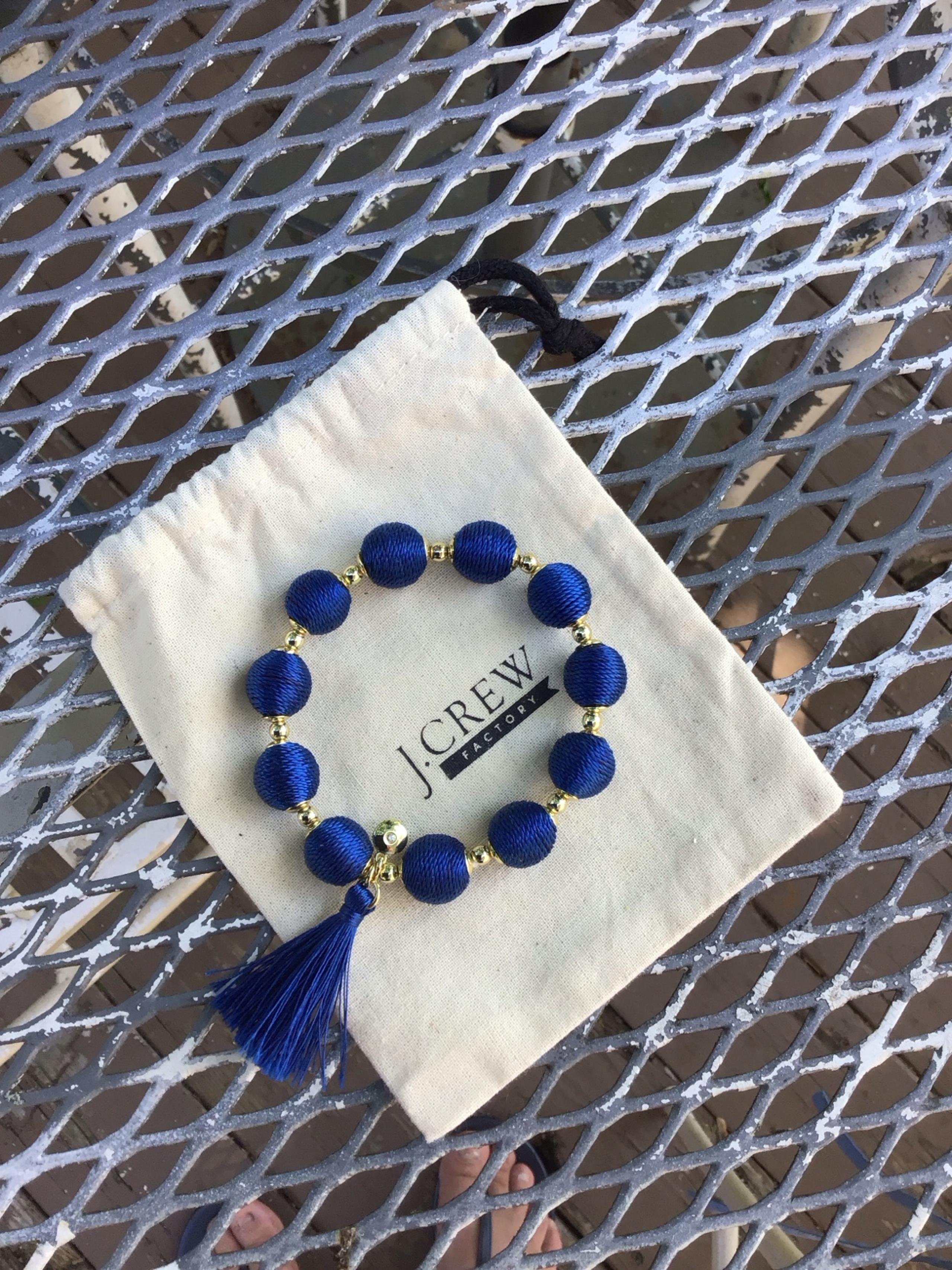 Bracelet J. crew. Kinda cobalt blue. Retail $44 have a second one w/ outbtassle - J.Crew