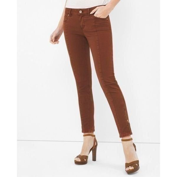 White House Black Market Saint Honore skimmer jean in rich mahogany