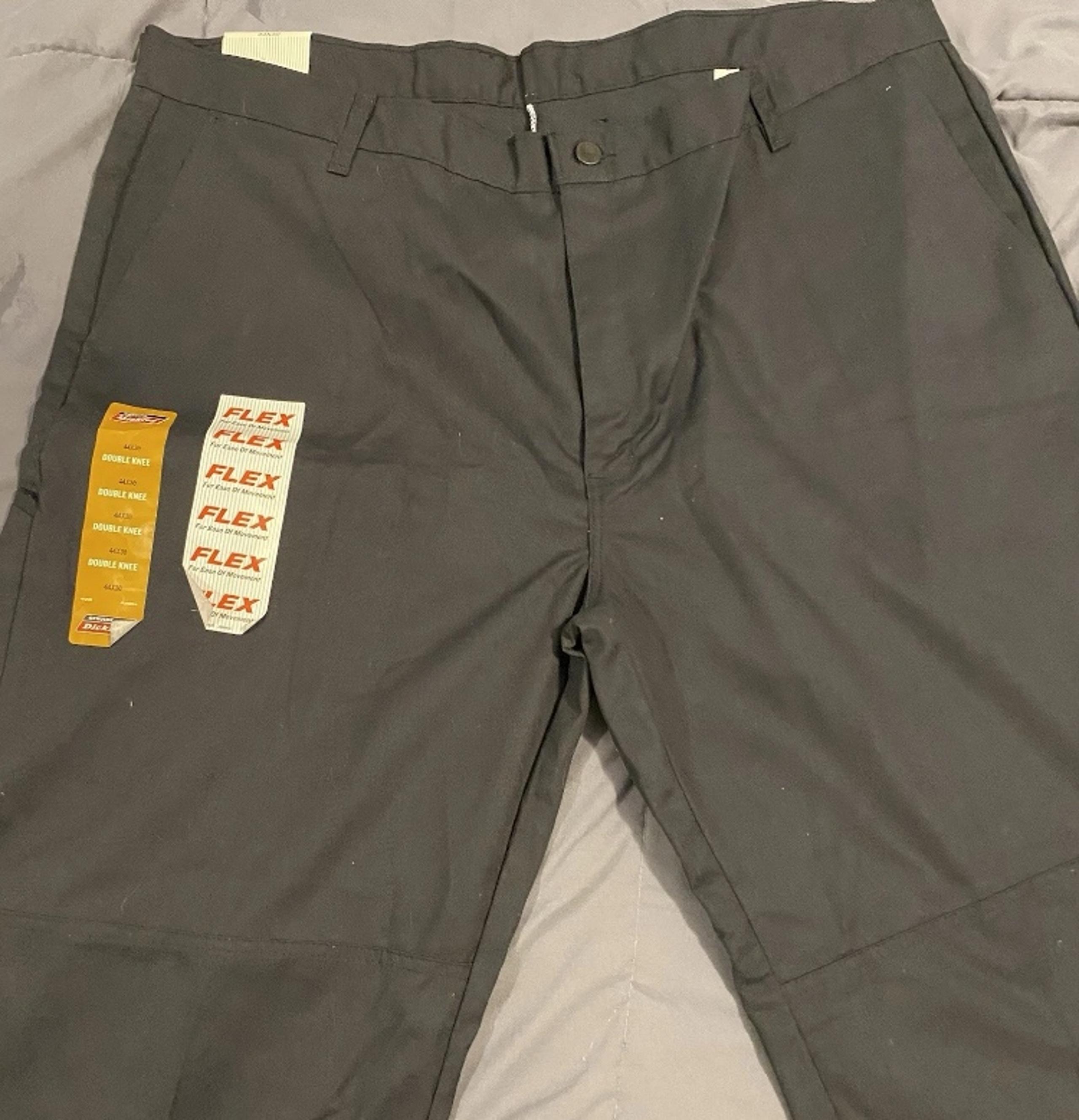 Dickies Double Knee Relaxed Fit Flex work pants 44x30 Black New W/ Tags
