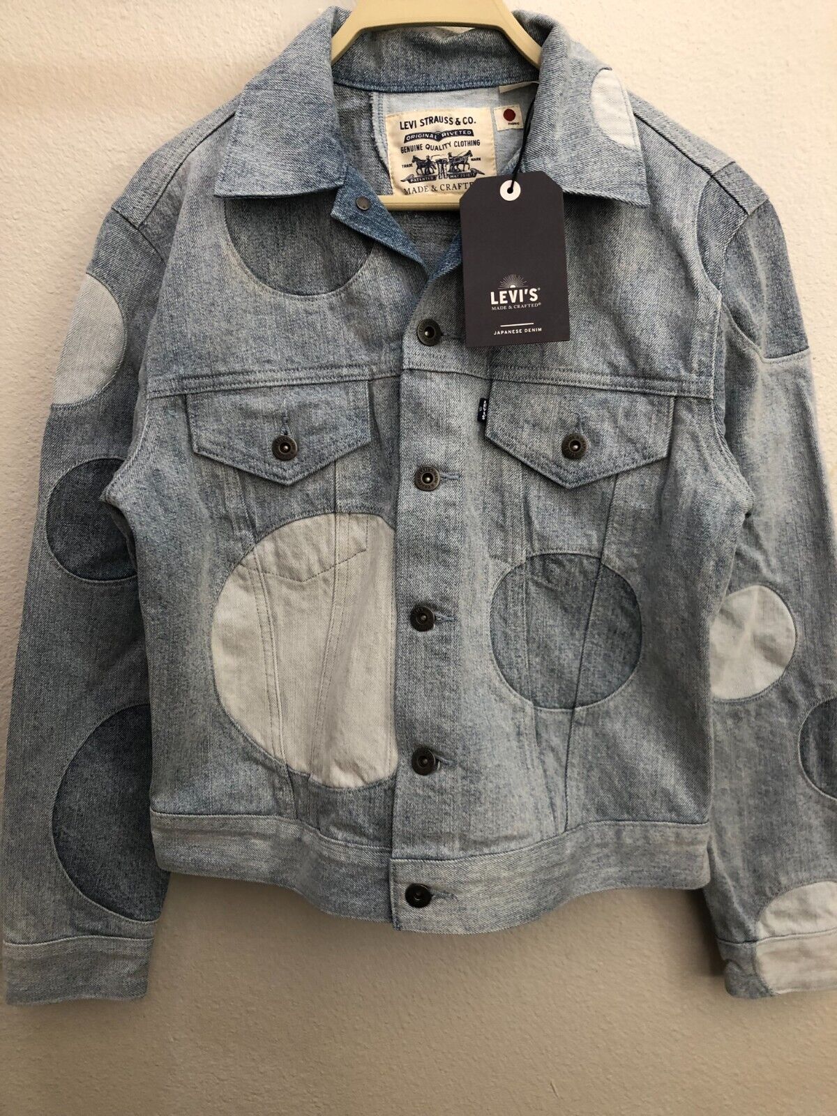 Levi’s Made And Crafted Japanese Denim Trucker Jacket Sunspot Women’s Small