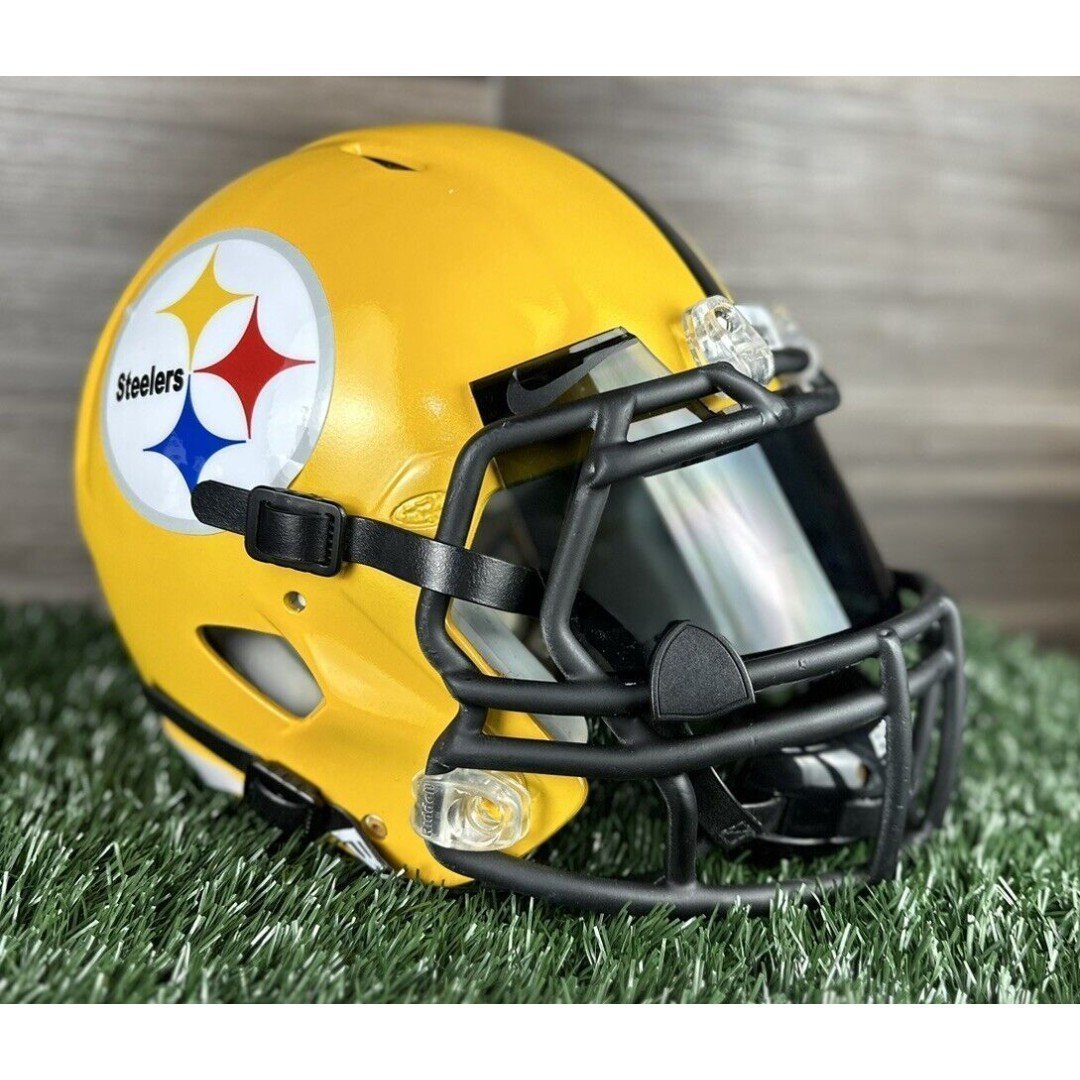 Pittsburgh Steelers Custom Full Size Football Helmet Adult Riddell speed
