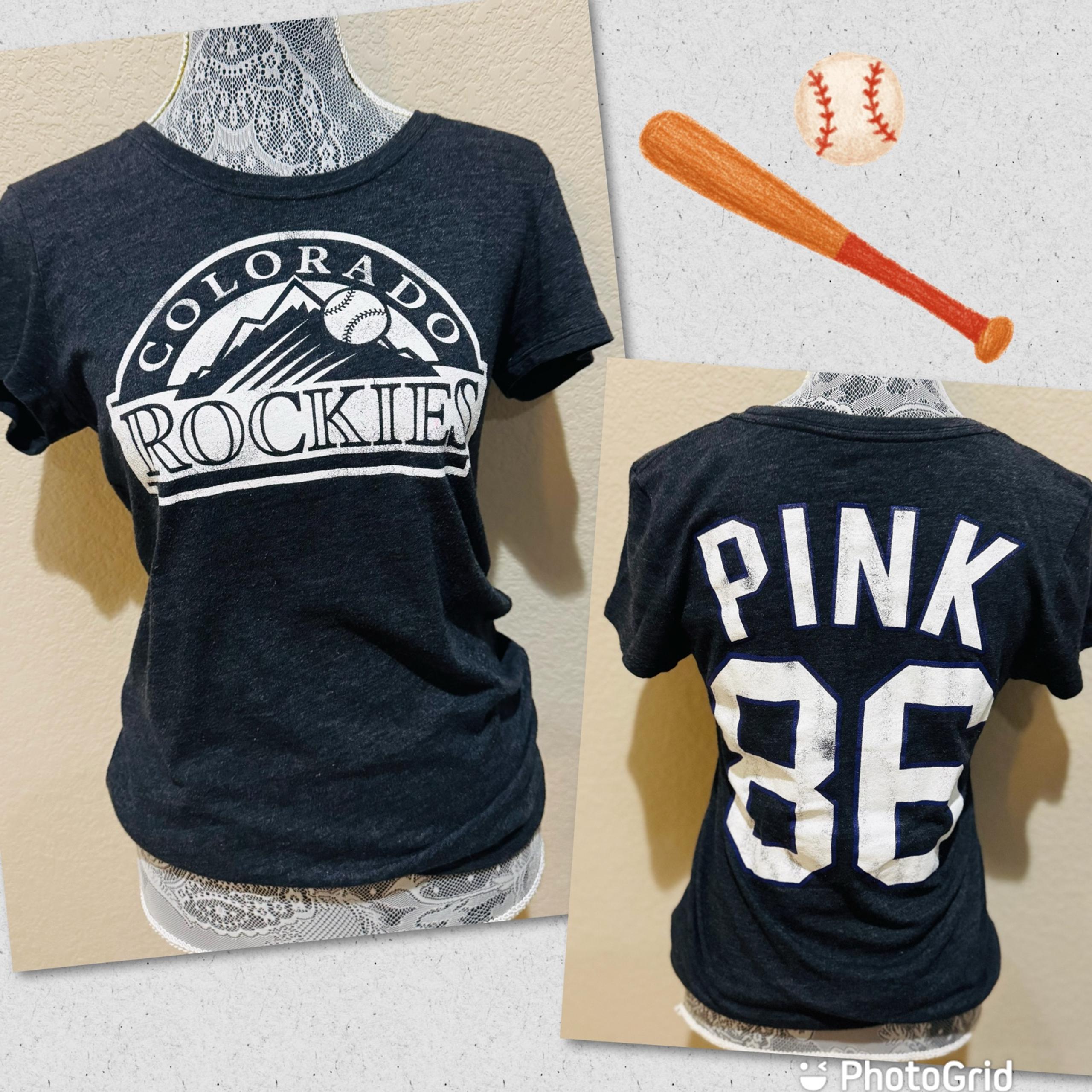 Victoria’s Secret PINK MLB limited edition Colorado Rockies T-Shirt size large