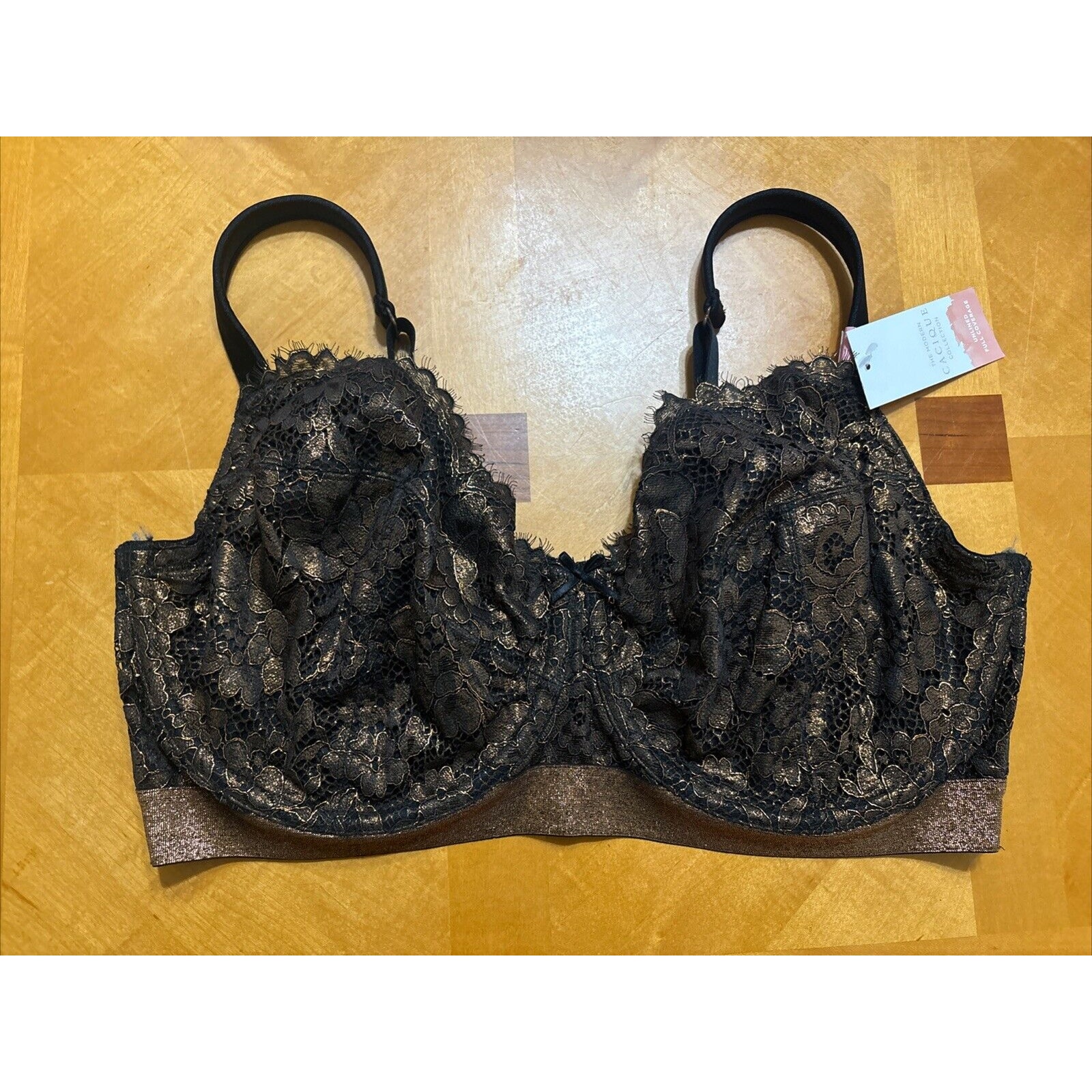 Cacique, Metallic Unlined Full Coverage Bra, NWT, 40F
