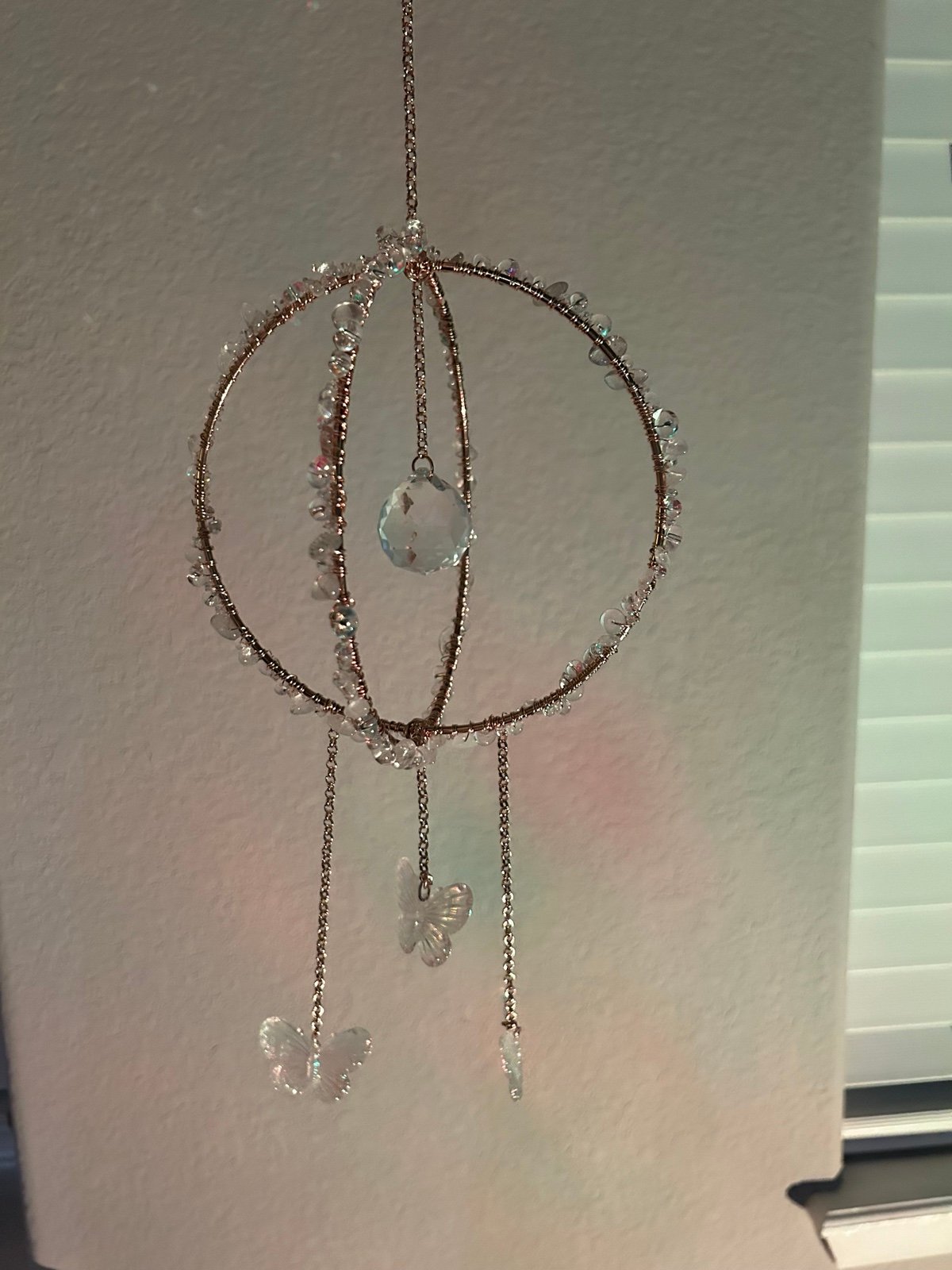 Crystal butterfly sun catcher
