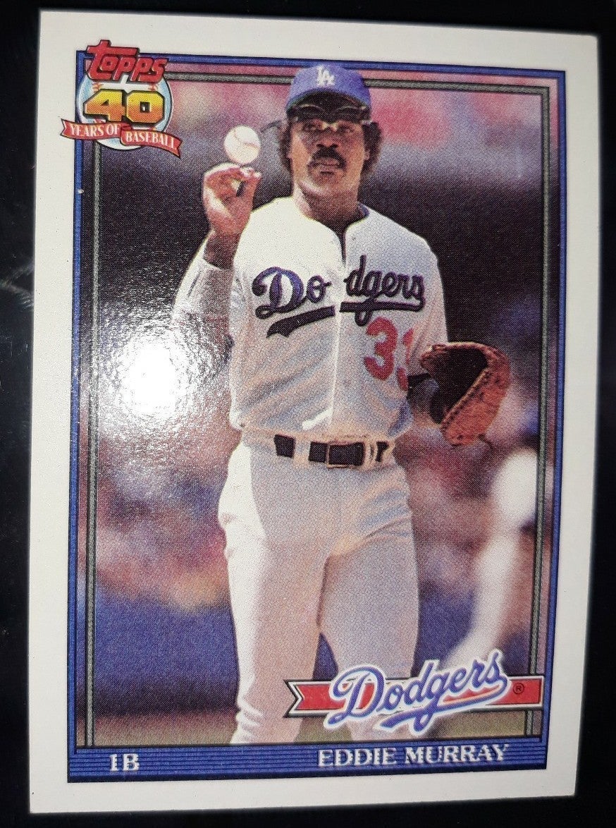 Topps Dodgers Eddie murray mint condition comes with glass frame
