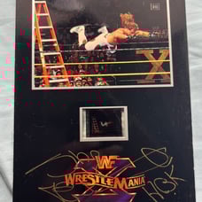 RARE WWE WRESTLEMANIA Anthology film cell signed by Shawn Michaels WWF
