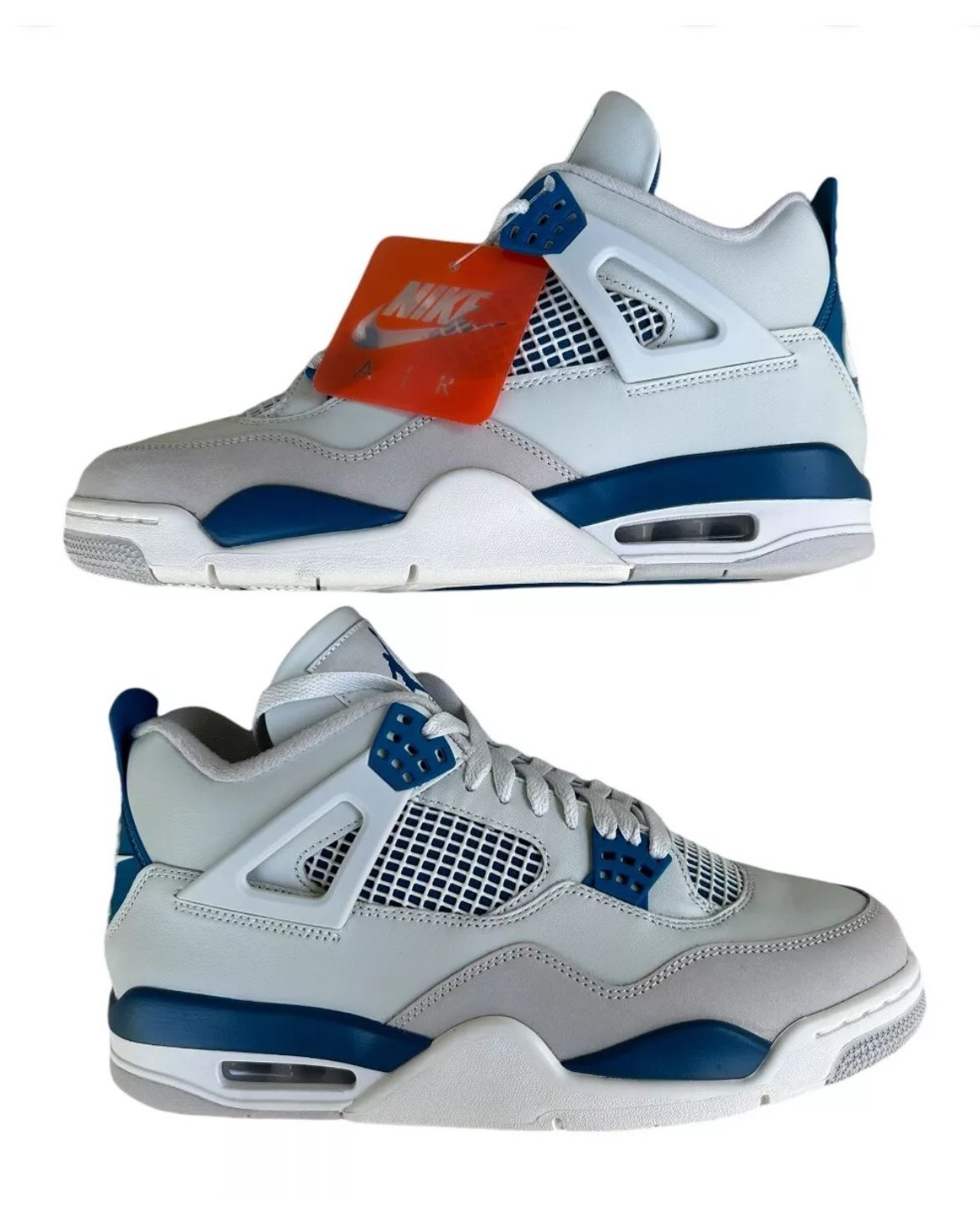 Nike Air Jordan 4 Retro Sneakers Military Blue Sz 10