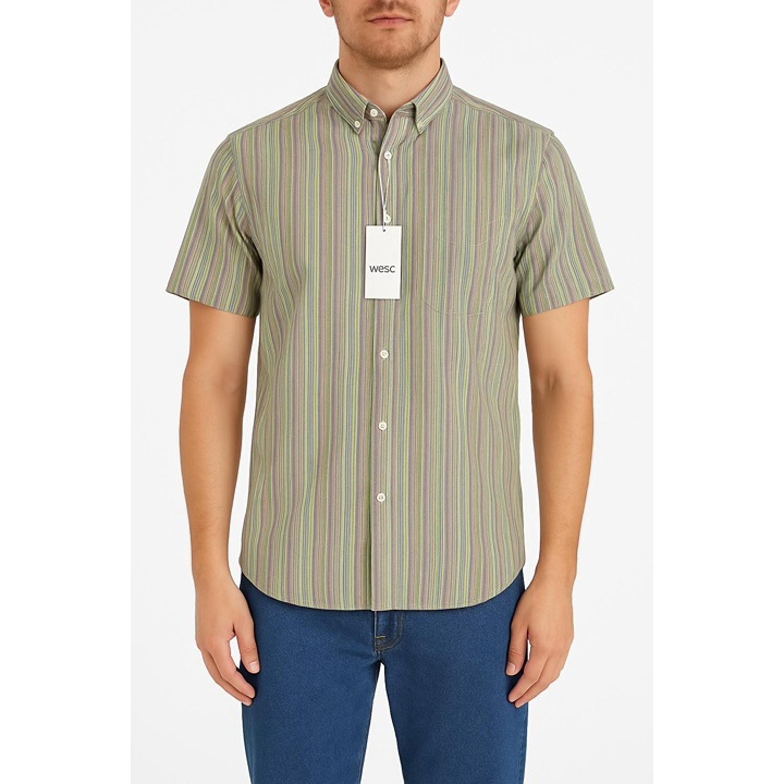 NWT WeSC Pastel Striped Oden Casual Shirt Size Small