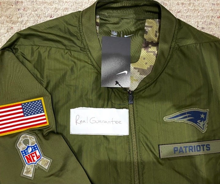Sz 2XL 100% Nike 2018 New England Patriots Salute To Service Sideline Jacket NFL