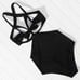 Sexy Black push up one piece swimsuit with tummy control ruching