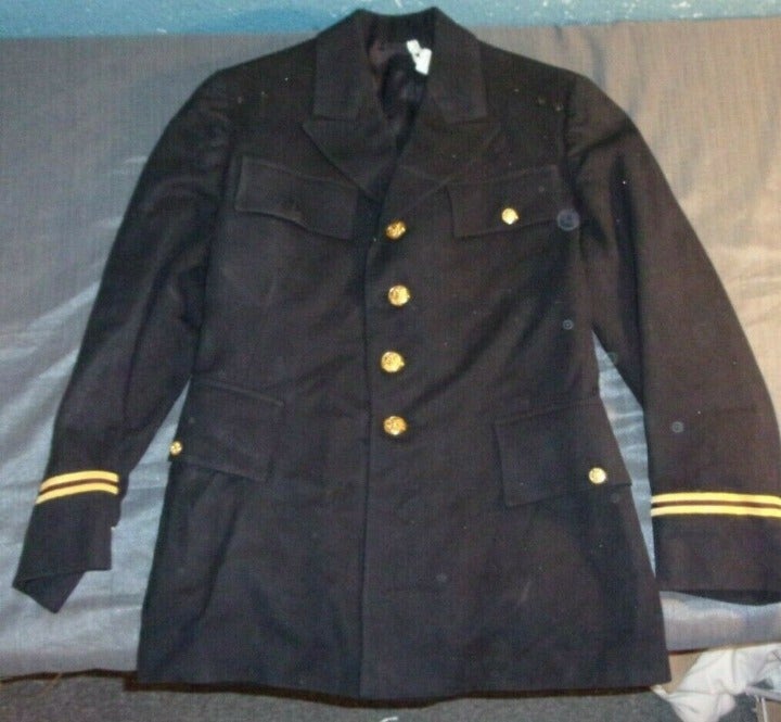 VINTAGE WOOL US ARMY DRESS JACKET 34 REG