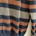 Telluride Clothing Company Striped Cotton Quarter Zip Sweater Size Large