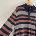 Telluride Clothing Company Striped Cotton Quarter Zip Sweater Size Large
