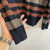 Telluride Clothing Company Striped Cotton Quarter Zip Sweater Size Large